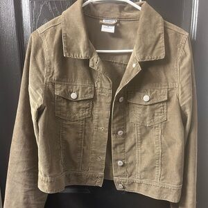 Old Navy Tan Corduroy Cropped Jacket